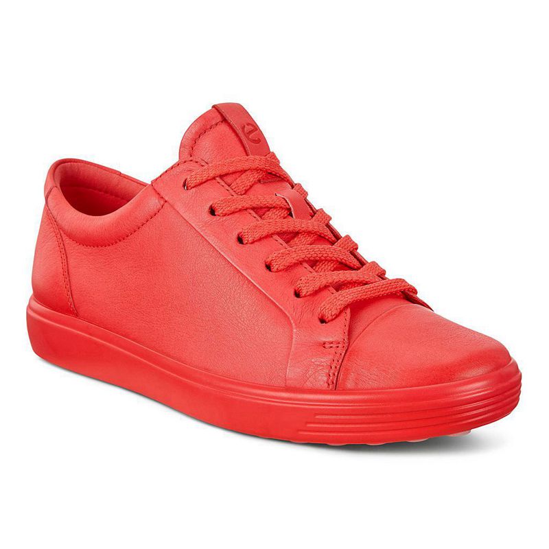 Women Flats Ecco Soft 7 W - Sneakers Red - India VLNMGF754